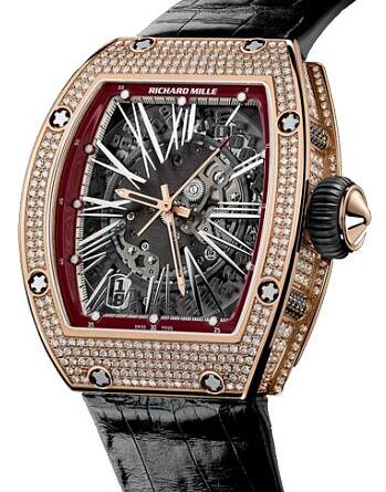 Review Richard Mille RM 023 Full Set Rose Gold With diamond Replica Watch - Click Image to Close